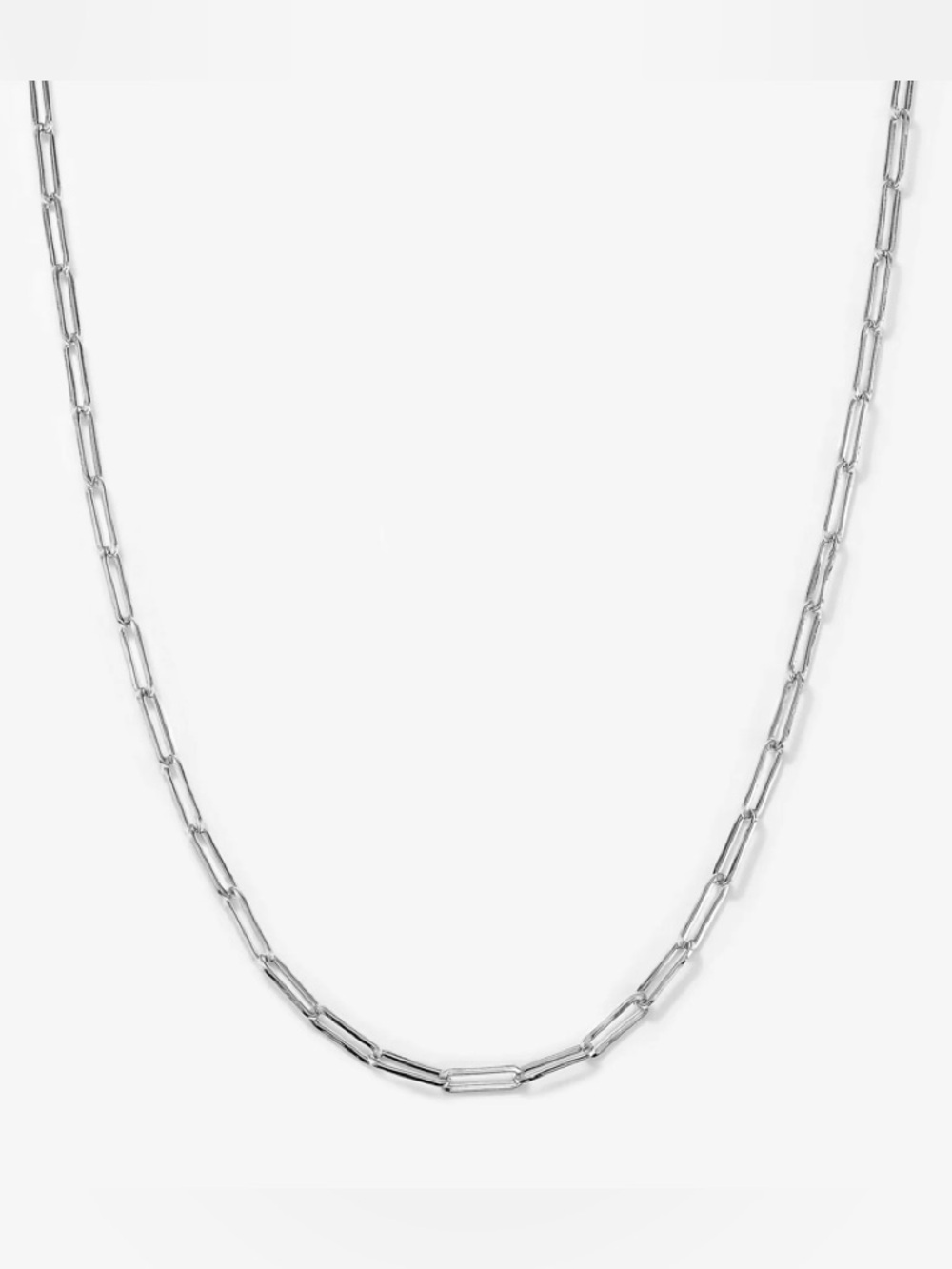 Melinda Maria Silver Paperclip Chain Necklace